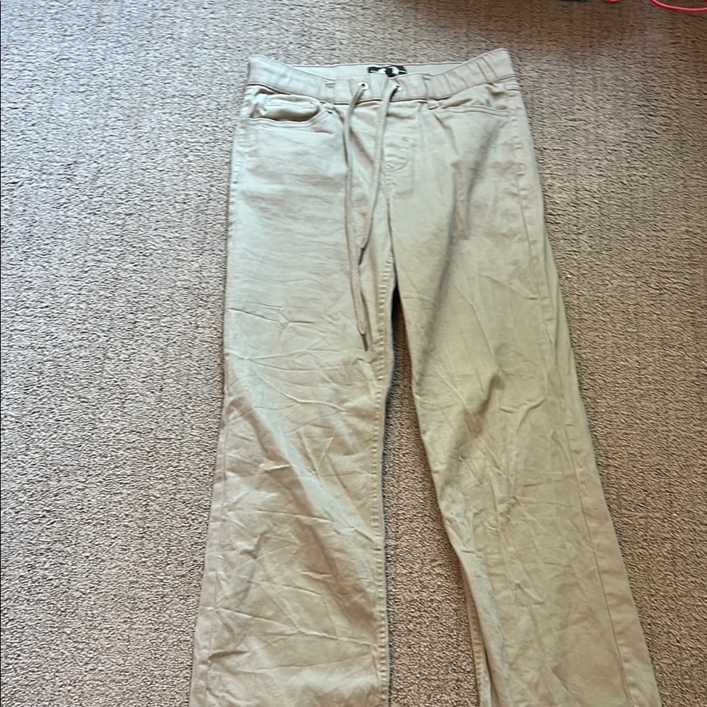Beige Casual Pants
